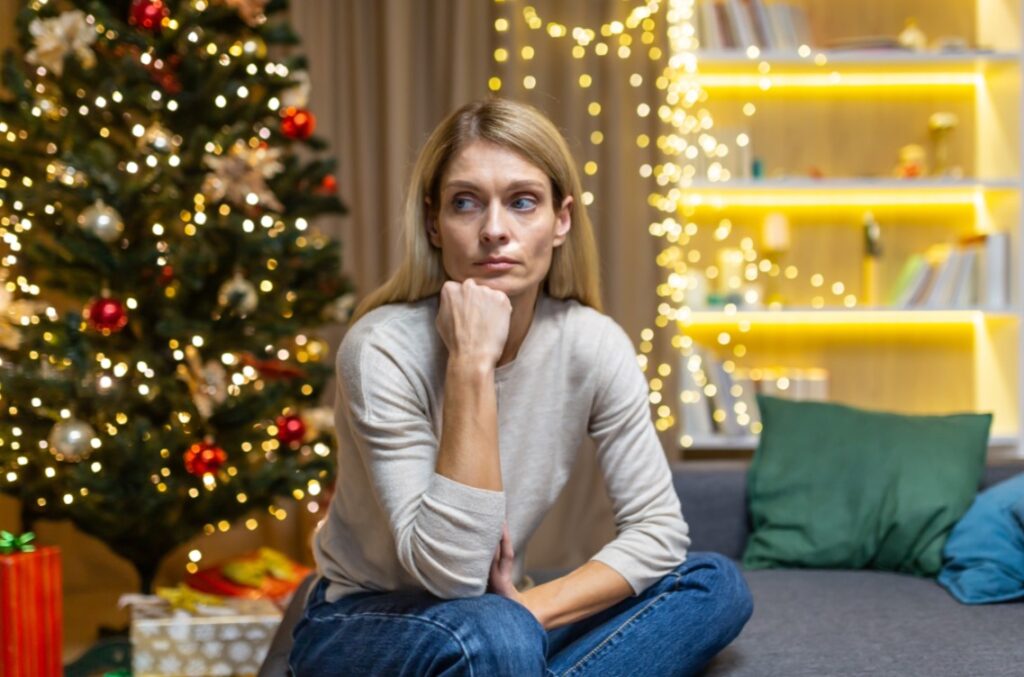 divorcing woman worried about holidays single